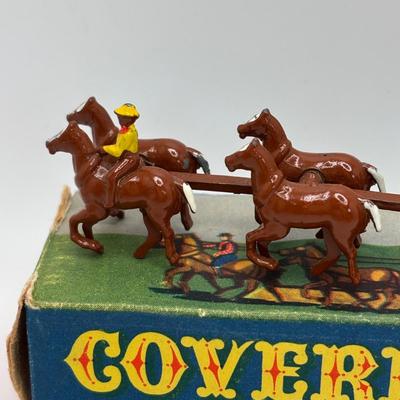 LOT 53: Lesney England Diecast Covered Wagon, Antimony Japan Old Timey Covered Wagon & More