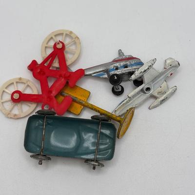 LOT 54: Dinky Toys Westland Sikorsky S.51 Helicopter, Budgie Toy England Low Loader, 1973 John Deere Tractor & More