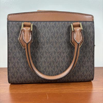LOT 58: Michael Kors Signature Mott Messenger Satchel & Wallet