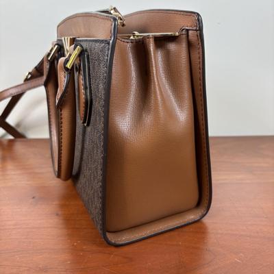 LOT 58: Michael Kors Signature Mott Messenger Satchel & Wallet