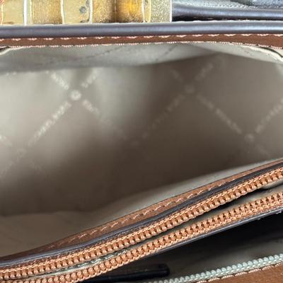 LOT 58: Michael Kors Signature Mott Messenger Satchel & Wallet