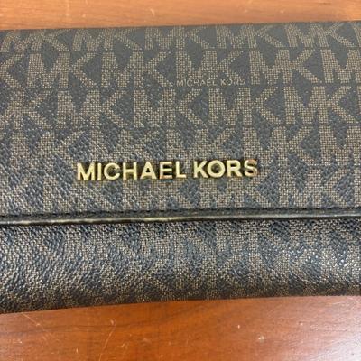 LOT 58: Michael Kors Signature Mott Messenger Satchel & Wallet