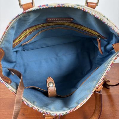 LOT 59: Dooney & Burke 1975 Rainbow Satchel & Wallet