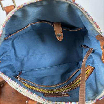LOT 59: Dooney & Burke 1975 Rainbow Satchel & Wallet