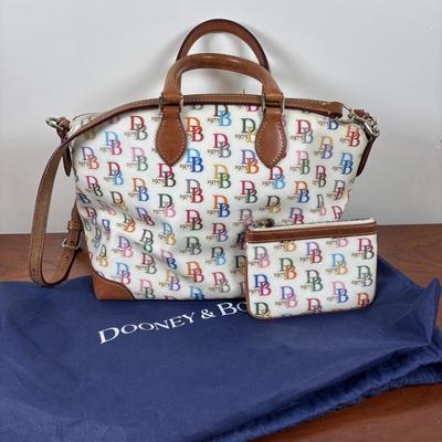 LOT 59: Dooney & Burke 1975 Rainbow Satchel & Wallet