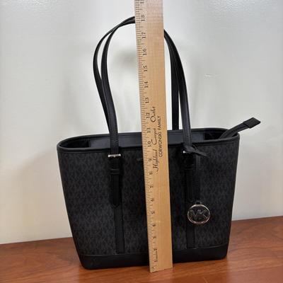 LOT 60: Michael Kors Jet Set Travel Signature Tote Bag & Monogram Wristlet