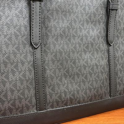 LOT 60: Michael Kors Jet Set Travel Signature Tote Bag & Monogram Wristlet