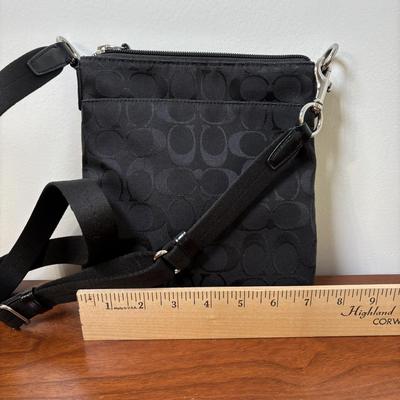 LOT 62: Coach Signature Stripe Swing Pack Crossbody