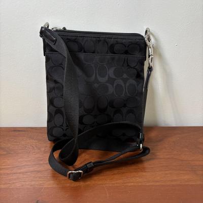 LOT 62: Coach Signature Stripe Swing Pack Crossbody