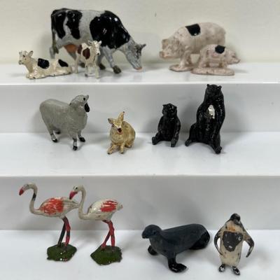 LOT 63: Miniature Cast Metal Animals
