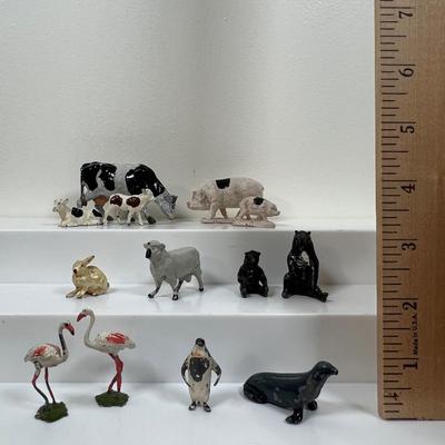 LOT 63: Miniature Cast Metal Animals