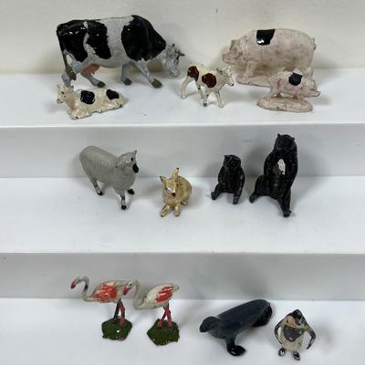 LOT 63: Miniature Cast Metal Animals
