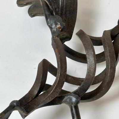 LOT 66: Cast Metal Dragon Fly. Lady Bugs, Butterfly and Forged Iron Hanging Hummingbird w/Bottom Hook