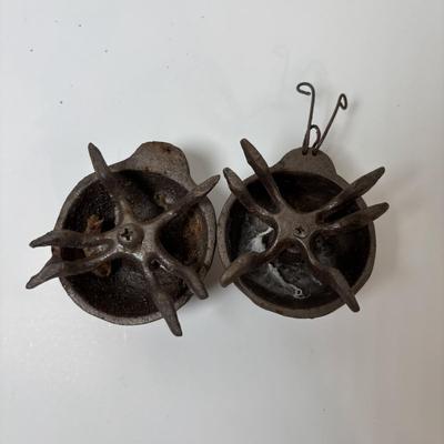LOT 66: Cast Metal Dragon Fly. Lady Bugs, Butterfly and Forged Iron Hanging Hummingbird w/Bottom Hook