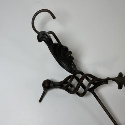 LOT 66: Cast Metal Dragon Fly. Lady Bugs, Butterfly and Forged Iron Hanging Hummingbird w/Bottom Hook