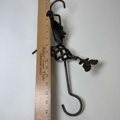 LOT 66: Cast Metal Dragon Fly. Lady Bugs, Butterfly and Forged Iron Hanging Hummingbird w/Bottom Hook