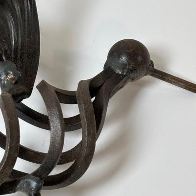 LOT 66: Cast Metal Dragon Fly. Lady Bugs, Butterfly and Forged Iron Hanging Hummingbird w/Bottom Hook