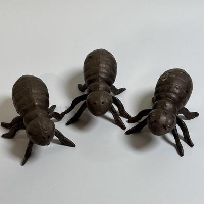 LOT 67: Cast Metal Ants, Frog, Grasshoppers & Lily Pad w/Frog Sundail
