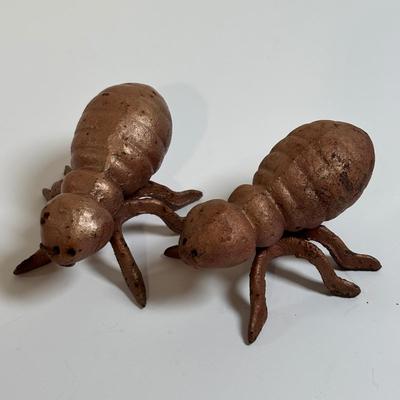 LOT 67: Cast Metal Ants, Frog, Grasshoppers & Lily Pad w/Frog Sundail