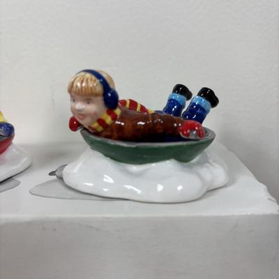 LOT 68: Dept 56 Skate Date, Round & Round We Go Accessories w/Trees, Lemax Trees & More