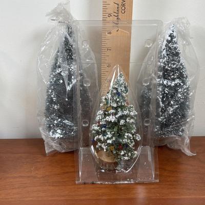 LOT 68: Dept 56 Skate Date, Round & Round We Go Accessories w/Trees, Lemax Trees & More