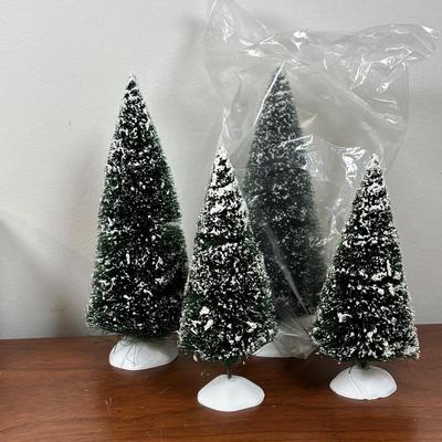LOT 68: Dept 56 Skate Date, Round & Round We Go Accessories w/Trees, Lemax Trees & More