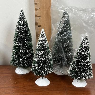 LOT 68: Dept 56 Skate Date, Round & Round We Go Accessories w/Trees, Lemax Trees & More