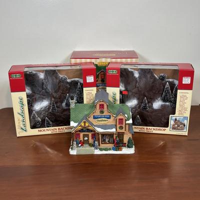LOT 69: Lemax Village Landscapes & Vail Ski House
