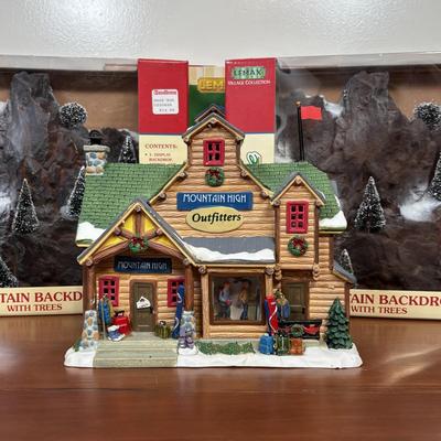 LOT 69: Lemax Village Landscapes & Vail Ski House