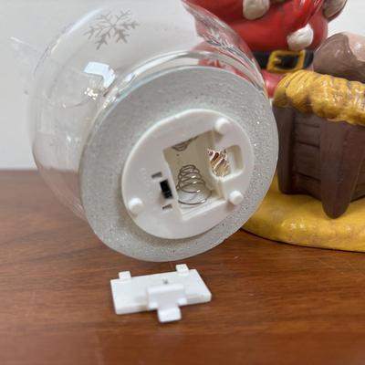 LOT 70: Party Lite Church & Nesting Cardinal, Cross-Stitch, Praying Santa, Enesco Ornament & More