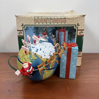 LOT 70: Party Lite Church & Nesting Cardinal, Cross-Stitch, Praying Santa, Enesco Ornament & More