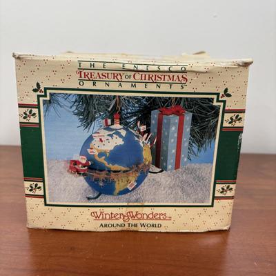 LOT 70: Party Lite Church & Nesting Cardinal, Cross-Stitch, Praying Santa, Enesco Ornament & More