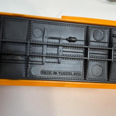LOT 71: Tyco Pak1 Transformer, Made in Yugoslavia Train Cars, Train Trestle, Tunnel