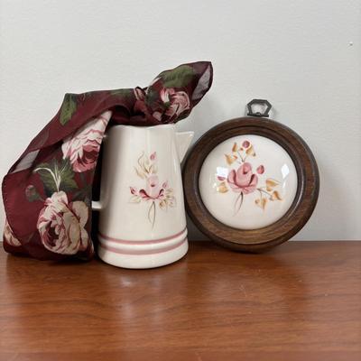LOT 72: Ladies Collection of Perfumes, Pig Skin Gloves (1), Hobo Bag, Handmade Purses, Adrienne Vittadini Scarf & Home Decor