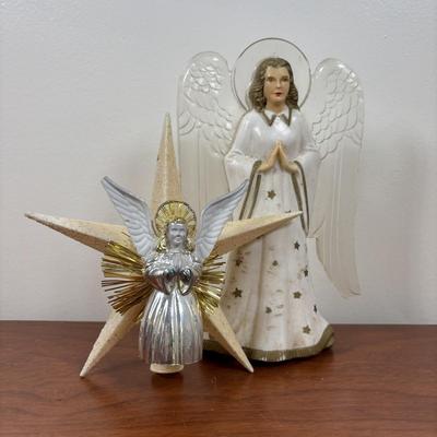 LOT 74: Vintage Angel Christmas& More: Germany Plastic Choir Figures (13), Angel Tree Toppers