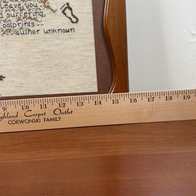 LOT 75: Religious Collection: His Promise Cross Stitch, "God Bless Our Home" Foil Art and Reverse Painted Wall Art & More