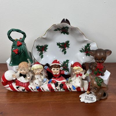 LOT 78: Vintage Holiday China Decorations Featuring Lefton, Josef GG Originals, Commodore Japan