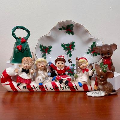 LOT 78: Vintage Holiday China Decorations Featuring Lefton, Josef GG Originals, Commodore Japan