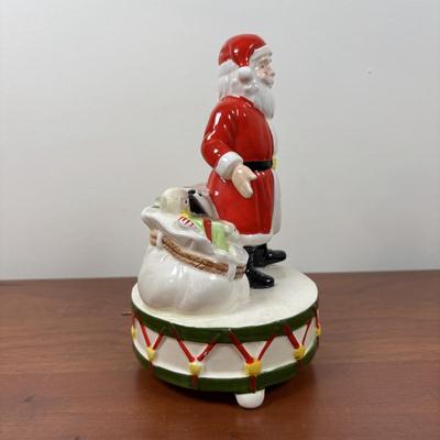LOT 79: Vintage Ucagco Japan Holly and Berries Lusterware Christmas Creamer & Sugar, Santa Face Ashtray, Lenox, Berman & Anderson...