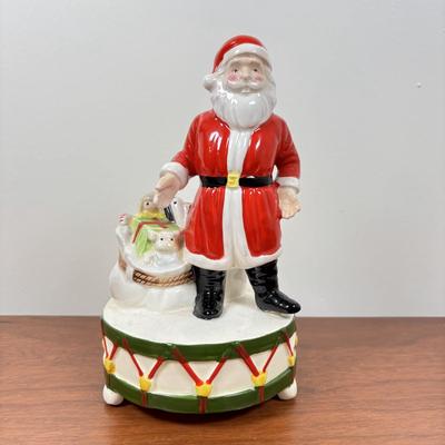 LOT 79: Vintage Ucagco Japan Holly and Berries Lusterware Christmas Creamer & Sugar, Santa Face Ashtray, Lenox, Berman & Anderson...