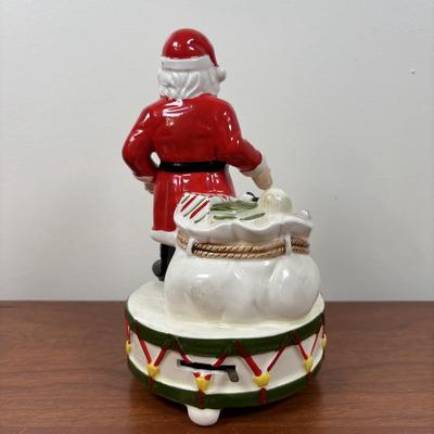 LOT 79: Vintage Ucagco Japan Holly and Berries Lusterware Christmas Creamer & Sugar, Santa Face Ashtray, Lenox, Berman & Anderson...