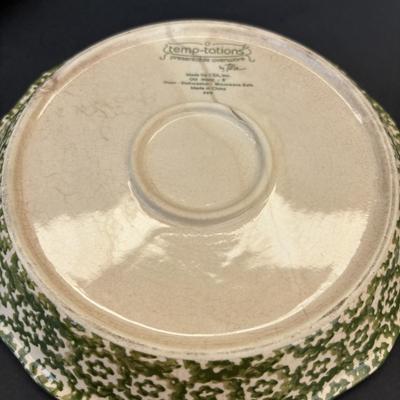 LOT 81: Temptations Old World Green Ovenware Dishes