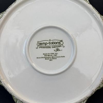 LOT 81: Temptations Old World Green Ovenware Dishes