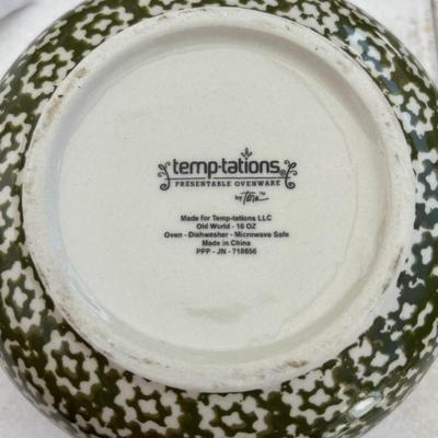 LOT 81: Temptations Old World Green Ovenware Dishes