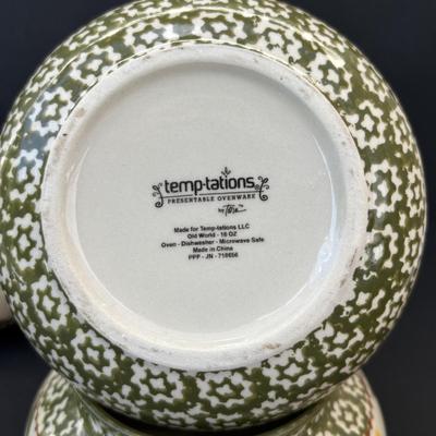 LOT 81: Temptations Old World Green Ovenware Dishes