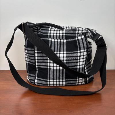 LOT 94: Thirty-One Casual Plaid Carry-All, Convertible Belt Bag, J Monogrammed Crossbody & Card Holder