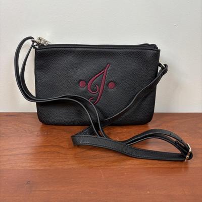 LOT 94: Thirty-One Casual Plaid Carry-All, Convertible Belt Bag, J Monogrammed Crossbody & Card Holder