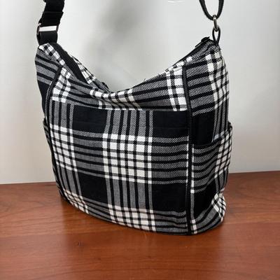 LOT 94: Thirty-One Casual Plaid Carry-All, Convertible Belt Bag, J Monogrammed Crossbody & Card Holder