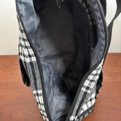 LOT 94: Thirty-One Casual Plaid Carry-All, Convertible Belt Bag, J Monogrammed Crossbody & Card Holder