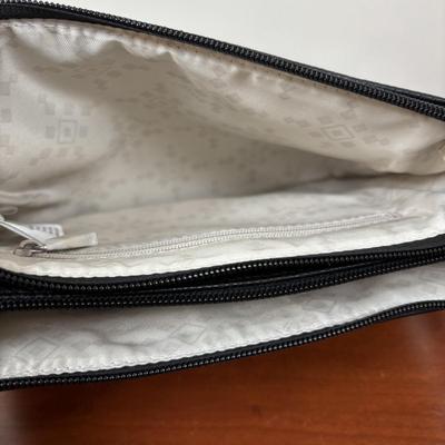 LOT 94: Thirty-One Casual Plaid Carry-All, Convertible Belt Bag, J Monogrammed Crossbody & Card Holder
